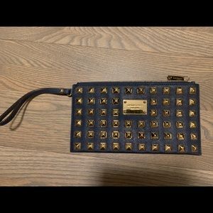 Michael kors studded wristlet / clutch